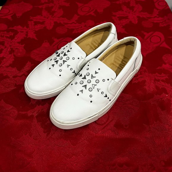 FRYE Leather Ivy Studded Slip-On - Picture 1 of 8